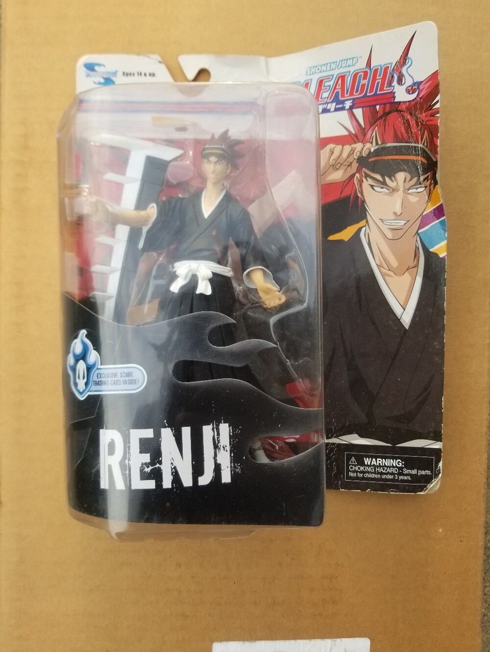 Shonen Jump Bleach Renji Action Figure Series 3 Toynami w/ Trading Card